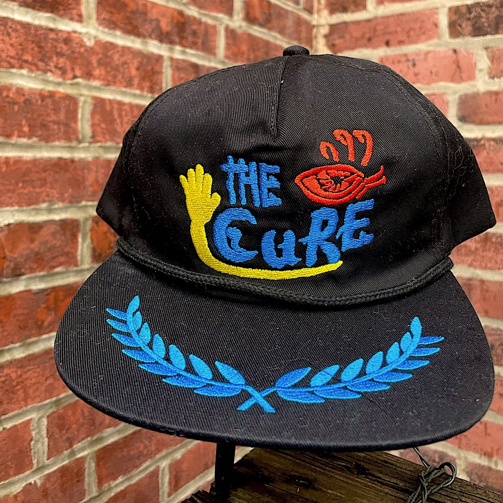 The Cure Black Baseball Adjustable Snapback Hat